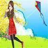 Flying Kite Girl