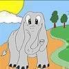 Confused elephant coloring