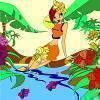 Kids coloring: Jungle girl